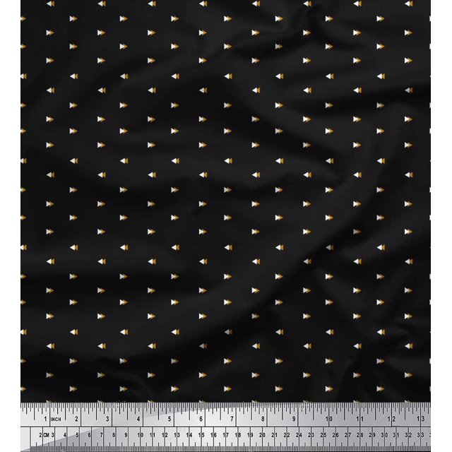Soimoi Cotton Voile Fabric Triangle Shirting Decor Fabric Printed Yard 56 Inch Wide