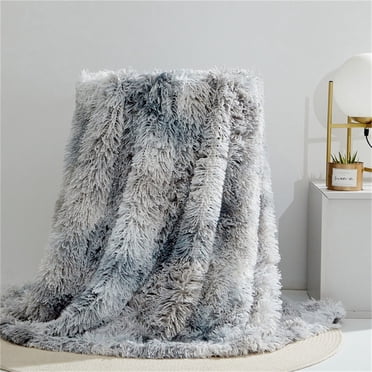 Rkxzt Ultra Soft Throw Blanket, Fuzzy Fluffy Blankets & Throws - Fleece Faux Fur Blanket for Couch, Bed, Sofa, Cozy Plush Warm Thick Furry Shaggy Blanket Gifts for Women, Men, 31.5x47.2 inch