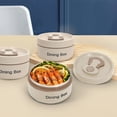 thumbnail image 1 of Roiihwy Stainless Bento Box Adult, Lunch Box Containers with Insulation, Portable Insulated Snack Box Lunch Box for Women Men (Beige), 1 of 6