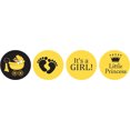 thumbnail image 2 of Darling Souvenir 190 Pcs DIY Candy&nbsp;Chocolate Labels Its A Girl Theme Stickers-Yellow, 2 of 2