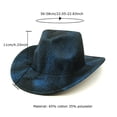 thumbnail image 2 of Chapeau de Cowboy à Grand Bord pour Femmes Chapeau Melon Western, 2 of 3
