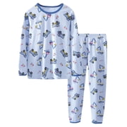 Gubotare Little Boys Pajamas Kids 2 Pieces Pajama Sets Snug Fit Pjs for Boys,All-Season Comfort Sleepwear (Sky Blue,3-4 Years)