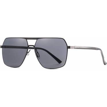 Polarized Sunglasses Men's Frameless Driving Box Sunglasses Outdoor Fishing (Color : B, Size : Medium)