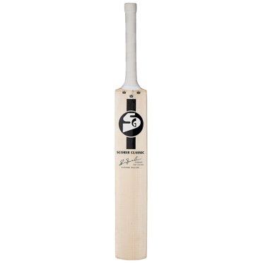 SG Scorer Classic Kashmir Willow Cricket Bat With Full Cover , Suitable For Players At Different Skill Levels | Size - 3 , Color - Black & White