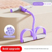 Upgraded Purple Multi-Functional Foot Pedal Resistance Band with Thickened Six Tubes – Ideal for Home Abdominal Workouts, Sit-Ups, Yoga & Fitness Training, Compact Design for Small Spaces, Durable