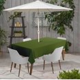 thumbnail image 2 of Vargottam Indoor/Outdoor Tablecloth 58" x 102" Inch Rectangular Tablecloth with Umbrella Hole & Zipper, Waterproof Patio Table Cloths, Spring/Summer Table Covers for Backyard /BBQs - Dark Green, 2 of 6