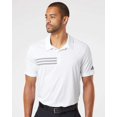 thumbnail image 1 of Adidas Mens 3-Stripes Chest Polo, M, WhiteBlack, 1 of 1
