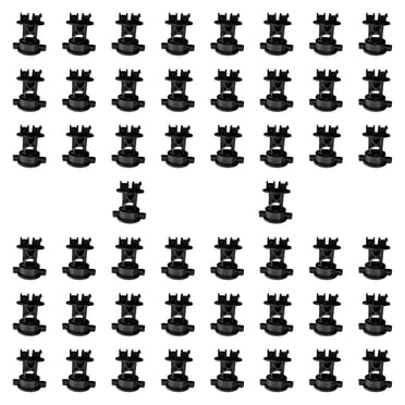 Yinanstore 50 Pieces Electric Fence Insulators Wire Holding Clips High Strength Round Post Insulators for Livestock Pasture Ranch Garden Black