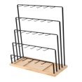 thumbnail image 1 of Xuanheng 5 Tiers Earring Display Stand Holder Jewelry Hanger Rack Easy Assemble Tabletop with Hooks for Home Ear Studs Keychains Rings Black, 1 of 8