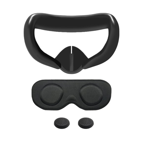 Mistaha VR Headset Lens Dust Cover Set with Oil-Resistant Mask, Breathable Joystick Cap, and Protective Sheet - Enhance Gaming Experience, Prevent Scratches - Black, Easy Installation, Durable
