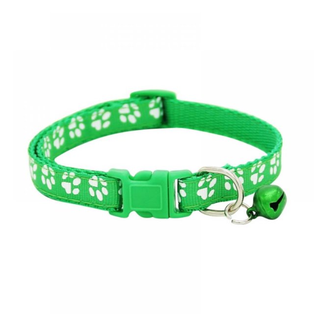 Collier pour Animaux de Compagnie Chien de Chat Réglable en Forme d'Empreinte de Pied avec des Cloches Animaux de Compagnie Fournitures Cadeau pour Animal de Compagnie