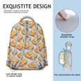 thumbnail image 2 of Burger Foodie Students Backpack American Food Sandwich School Bag with Breakfast Fast Food Pattern, Comfortable and Adjustable Strap for Students, 2 of 6