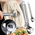 thumbnail image 1 of 2pc Stainless Steel Noodle Cutter For Household Use Stainless Steel Manual Pasta Maker Noodle Making Tool Pasta Roller Cutter Sliced Noodles Noodles Artifact Noodle Tool, 1 of 9