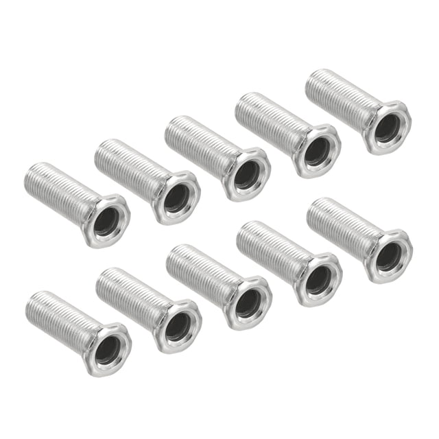 Unique Bargains 30mm Long Pipe Hexagon Countersunk Flat Head M10 Thread Lamp Rod 10 Pack