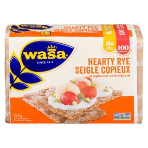 Wasa Hearty Rye Whole Grain Crispbread 275gr