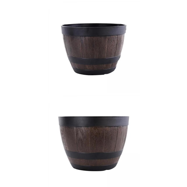 GROWTH TANK 2x Rustic Patio Flower Pot Garden Tree Large Outdoor Planter Plant Pot