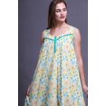 thumbnail image 2 of Bimba Robe de Nuit Sans Manches Turquoise Verte à Fleurs pour Femmes, Coton Imprimé, Vêtement de Nuit pour Dames, Grande, 2 of 6