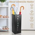 thumbnail image 3 of POINTERTECK Porte-Parapluie en Métal Support Carré pour Parasol Noir, 3 of 8
