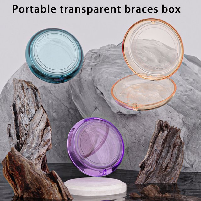 Visland Boîte de Rangement Transparente pour Appareils Dentaires Étanche à la Poussière et à l'Humidité avec Fermoir Magnétique, Étui de Retenue Scellé, Outil de Retrait et Récipient à Brosse