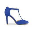 thumbnail image 3 of BLISSFUL STEP Chaussures pour Femmes Bout Rond Talon Aiguille Sandales à Bride en T Bleu Foncé 9, 3 of 7