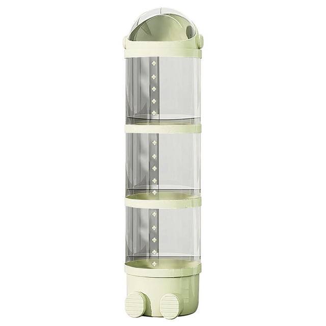 Riforla Vertical Toy Storage Tube with LED Strip Vertical Toy Storage Tube New Stuffed Animal Storage Tube Vertical Stuffed Animal Tube Doll Storage Tube with 360° Rotation Wheels with Lid Green