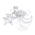 thumbnail image 1 of Curtain String Lights, Romantic Ambience 126 LED Battery Powered Length 3 Meters Star Moon Curtain String Lights  For Restaurants For Gardens For Terraces, 1 of 8