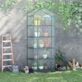 thumbnail image 3 of Outsunny 5 Tier Mini Greenhouse, Portable Outdoor Flower Stand, Clear, 3 of 10