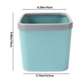 thumbnail image 3 of Desktop Trash Can, Small Wastebasket for Office Desk, Home Living Room, Car, Restaurant, Compact Storage Bin, Plastic Construction, Anti-Slip Base, 3 of 9