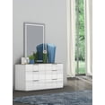thumbnail image 4 of K-LIVING HARVEY DRESSER IN 2 TONE GLOSS WHITE WITH FLANNEL GREY, 4 of 6