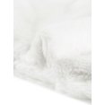 thumbnail image 4 of INSPIRE CHIC Women's Notch Collar Long Sleeve Open Front Faux Fur Fluffy Cropped Jacket XS White, 4 of 5