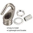 thumbnail image 4 of Unique Bargains Alloy Ceiling Hook 23mmx31mm for Ceiling Pendant Light Plate Nickel 2 Pack, 4 of 5