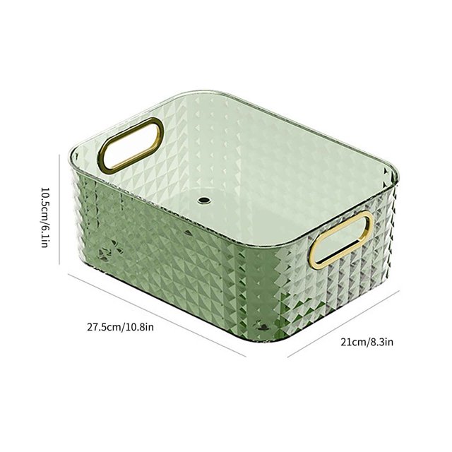 Agiferg Boîte de Rangement de Bureau de Luxe Léger Nouvelle Salle de Bain Salle de Bain Cuisine Cosmétiques Rouge à Lèvres Bricoles Classification Panier de Rangement Transparent