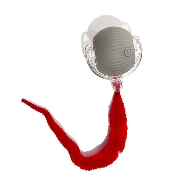 Interactive Cat Toy Ball, Upgraded Interactive Electric Rolling Ball with Teasing Tail, Moving Cat Toy