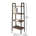 thumbnail image 2 of Jessar - Shelving Unit with 4 Shelves, Metal Frame, From the Guilio Collection, Brown, 2 of 3