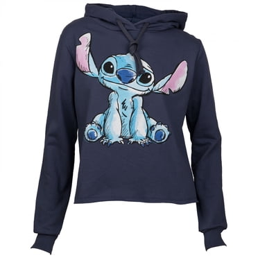 Disney Lilo and Stitch Just Chillin' Juniors Crop Hoodie-XLarge