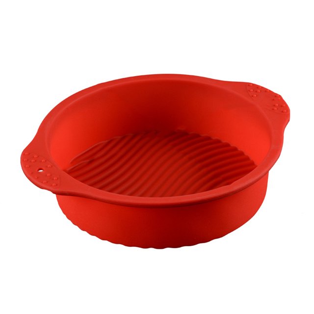 kurtrusly Wedding Birthday Party Cake Restaurant Reusable Washable Mousse Round Mould Kitchen Gadget Accessories Red 10 Inch 1Set
