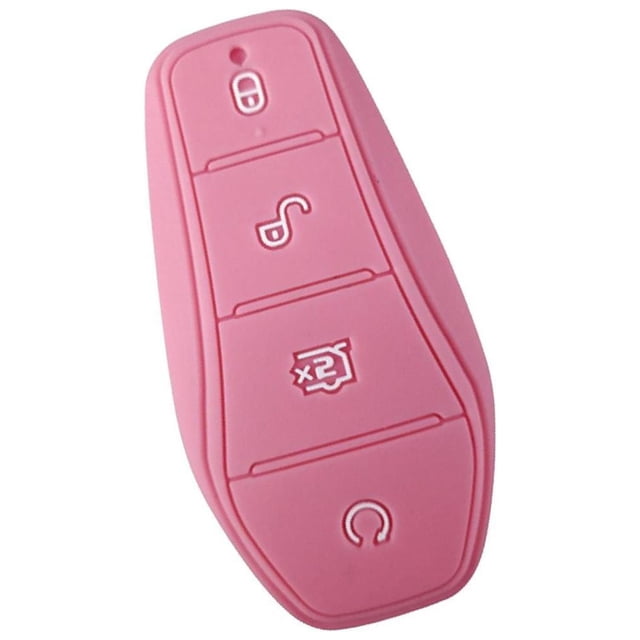 Decodeary Silicone Car Cover Glow In Dark For 360° Protection Scratch-proof Silica Gel Case For BYD Atto Pink 9 x 5cm 1Set