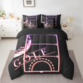 thumbnail image 2 of Ensemble de couette YST Golf 7 pièces, literie de sport pour enfants, rouge rose chaud violet, 2 of 4