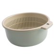 thumbnail image 4 of Double-layer washing basket, fruit cleaning basin, multi-functional space-saving Large Green, 4 of 8