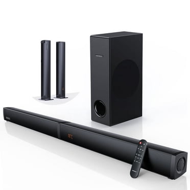MEREDO 2.1 Channel 180W Separable Sound Bar with Subwoofer & 5 EQ Modes, Black