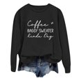 thumbnail image 1 of WEAIXIMIUNG Custom Sweatshirt Ladies Fashion Leisure Pure Color Loose Long Sleeved Printed Letters Round Collar, 1 of 4