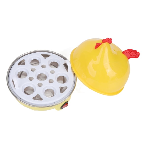 Rapid Egg Cooker, Cute Chicken Shaped Electric Egg Steamer Mutifuctional 7 Egg Capacity Quick Egg Boiler Anti Dry Burning With Automatic Power Off Fuction Mini Convinient Breakfast