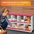 thumbnail image 3 of QinaQin 8-Compartment Galvanized Steel Chicken Nesting Box Featuring Hole Perch and Dot Ventilation Red No Cover, 3 of 7