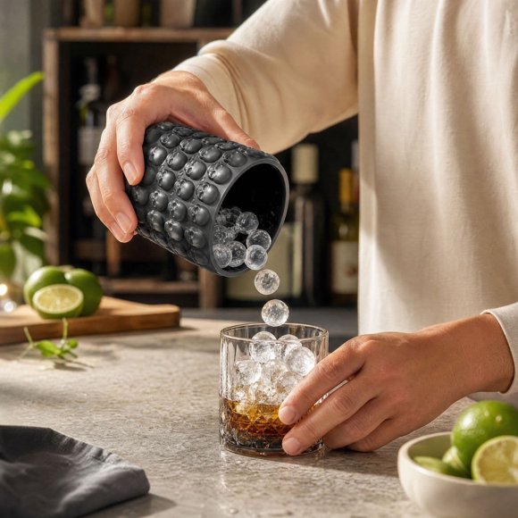 Tasse en Silicone pour Faire de la Glace, Seau à Glace Polyvalent, Grande Capacité, Bière, Vin, Boisson, Refroidisseur pour Maison, Bar, Pique-Nique, Fête