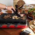thumbnail image 4 of Swissmar Classic Raclette Grill - Cast Iron Red Reversible - 8 Person,  Heat Resistant spatulas,  Non Stick Dishes, 4 of 15