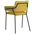 thumbnail image 3 of Chaise, Jeu de 2 en Tissu et Métal - Mustard, 3 of 7