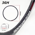 thumbnail image 1 of Mosiee 24 Inch Bicycle Rims Mountain Bike Wheel Rim 24/28/32/36 Hole Double Disc Wheel Rim Suitable For 24*1.5~24*2.125 Tires, 1 of 9