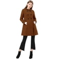 thumbnail image 3 of INSPIRE CHIC Manteau d'Hiver Tendance pour Femmes à Col Montant, à Double Boutonnage, 3 of 5