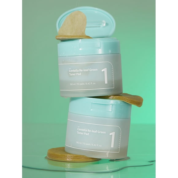 numbuzin No.1 Centella Re-Leaf Green Tampon de Toner 190 ml / 70 Tampons