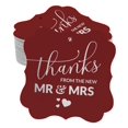 thumbnail image 1 of Inkdotpot Real Silver Foil Bracket Shape Paper Hang Tags Thanks From The New Wedding Favor Tags Pack Of 100, 1 of 7